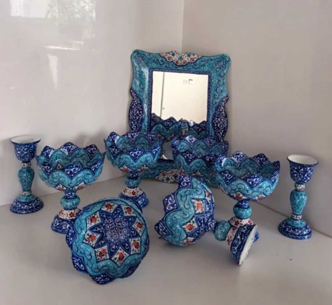 ست ظروف هفت سین میناکاری